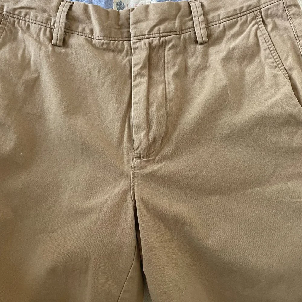 J Crew Men’s Size 29 Chino Shorts Khaki Cotton Flat Front Casual